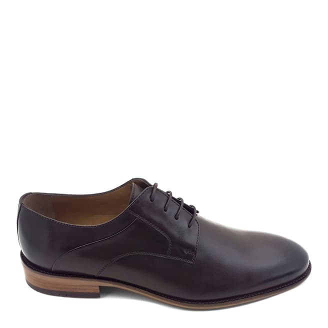 Torento Dark Brown Leather Vintage Derby Shoes