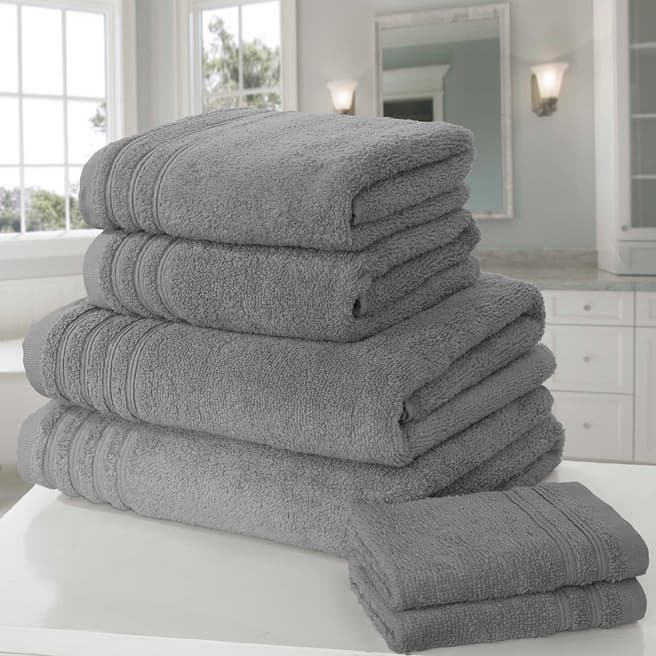 Rapport So Soft Pair of Bath Sheets, Charcoal