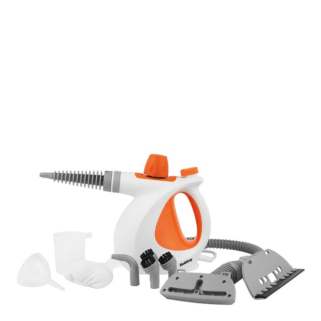 Beldray 10 in 1 Handheld Steam Cleaner, 1000 W, Orange/White