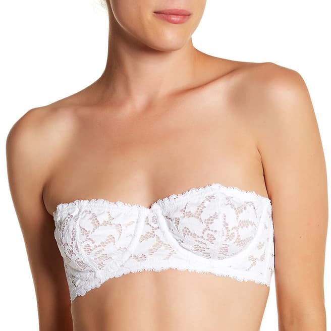Free People White Love Letters Underwire Bra
