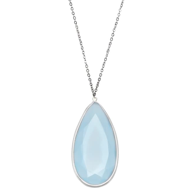 Alexa by Liv Oliver Blue Chalcedony Drop Necklace