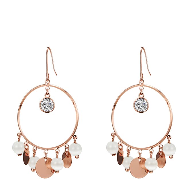 Tassioni Rose Gold Drop Earrings