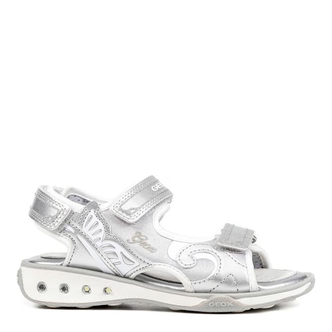 Geox Silver Strap Sandals 