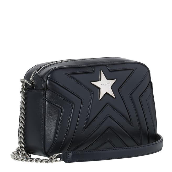 Stella McCartney Black/Silver Small Star Shoulder Bag