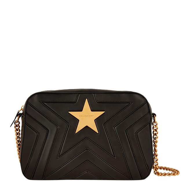 Stella McCartney Black Star Medium Quilted Shoulder Bag