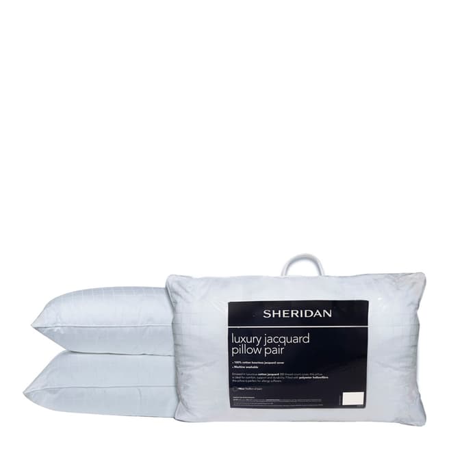 Sheridan Luxury Cotton Jacquard Pair of Pillows