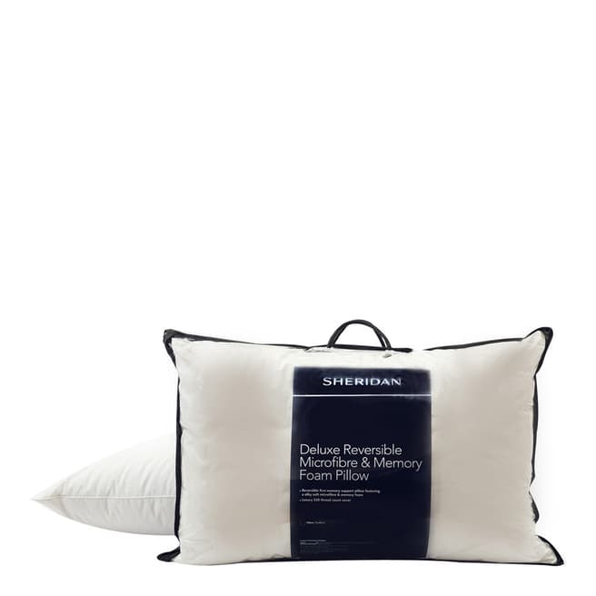 Sheridan Deluxe Reversible Microfibre & Memory Foam Pillow