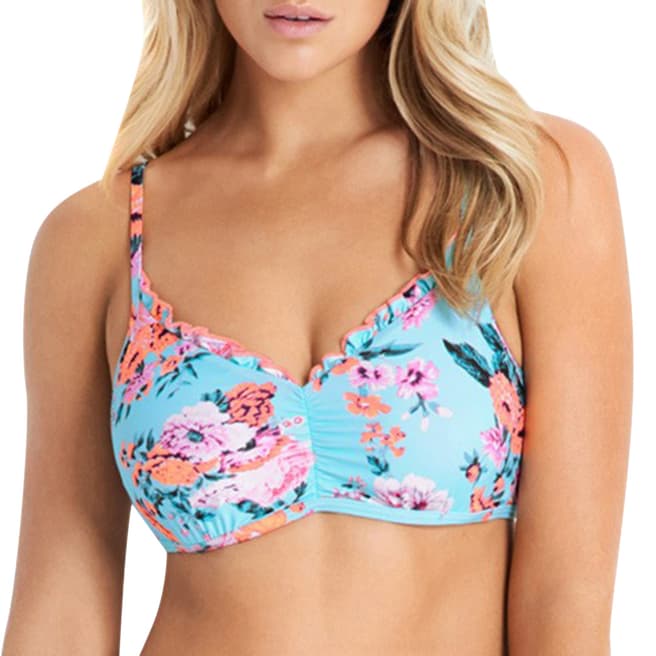 Seafolly Turquoise Vintage Wildflower DD Cup Bralette