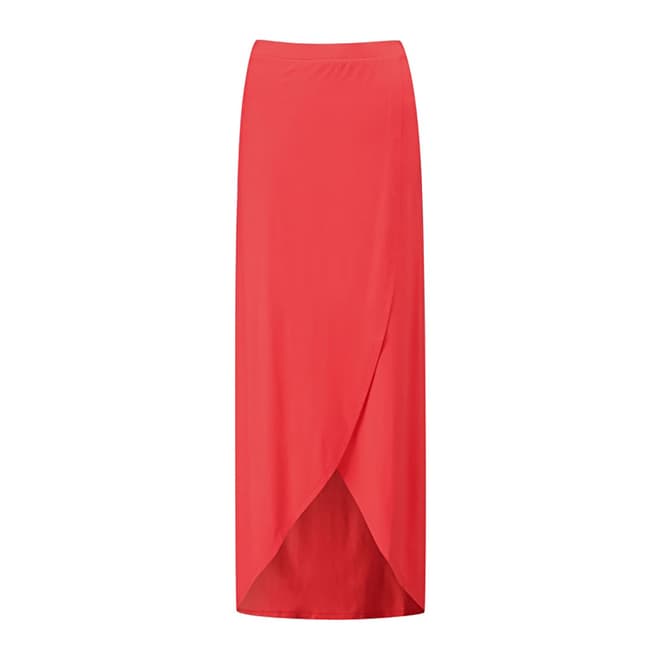 Pure Collection Coral Jersey Wrap Maxi Skirt