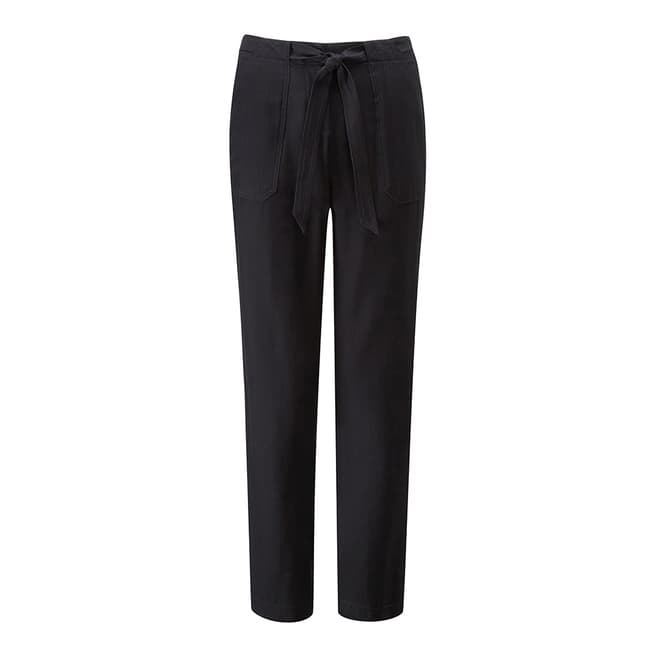 Pure Collection Black Pocketed Tapered Trousers