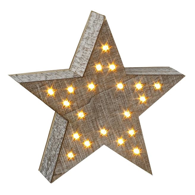 Heaven Sends Wooden Star with LED Lights