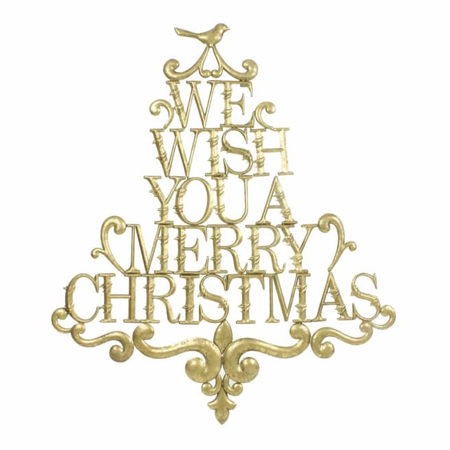 Heaven Sends Gold We Wish You A Merry Christmas Sign