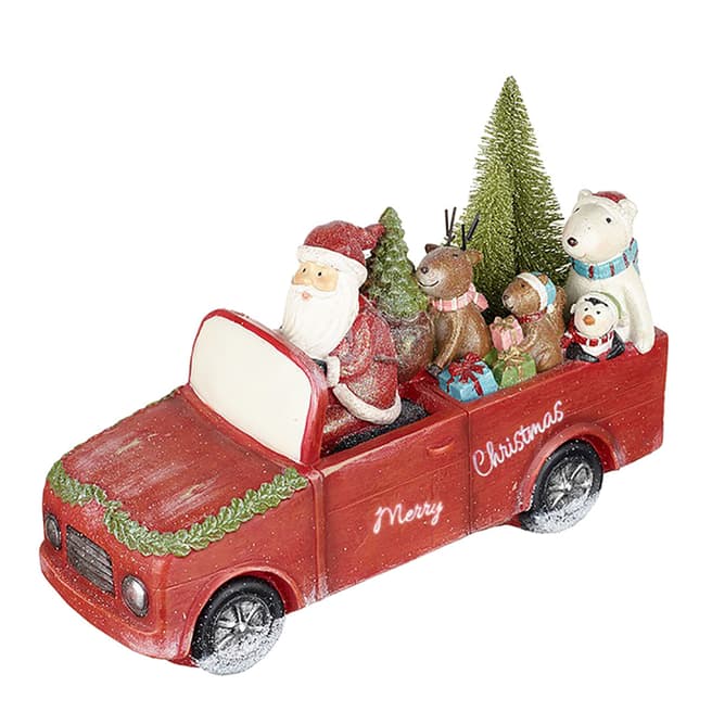 Heaven Sends Red/Green Merry Christmas Truck Santa & Friends 