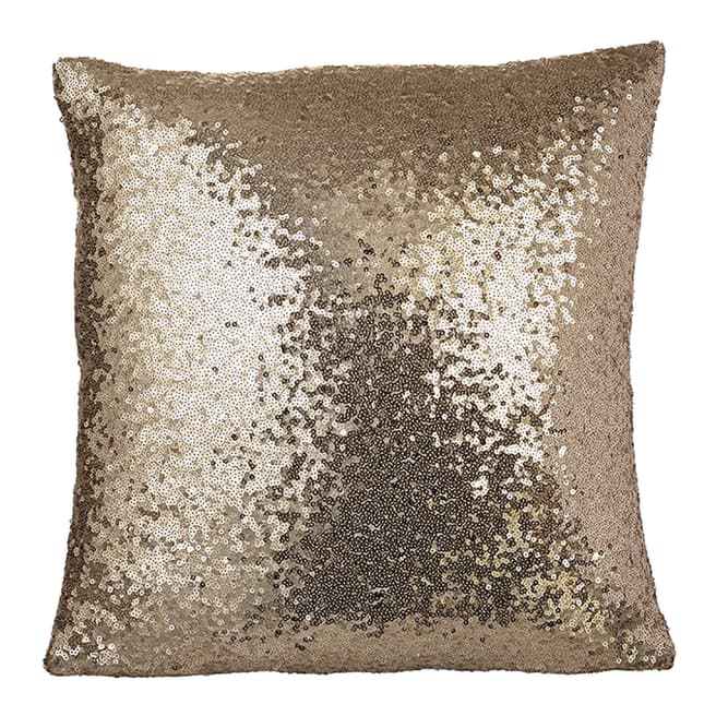 Heaven Sends Gold Sequined Square Cushion 40x40cm 