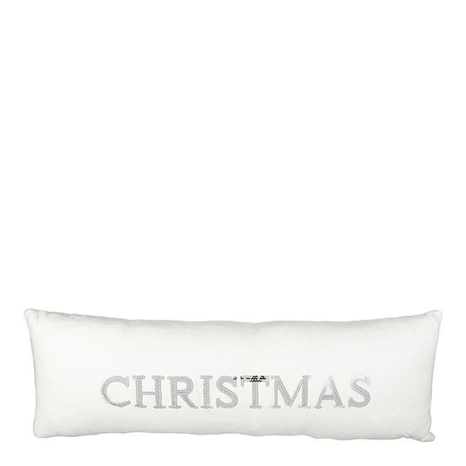 Heaven Sends White/Silver Christmas Cushion 60x20cm 
