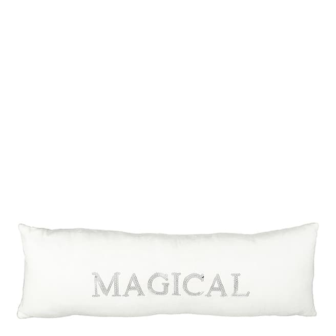Heaven Sends White/Silver Magical Cushion 60x20cm