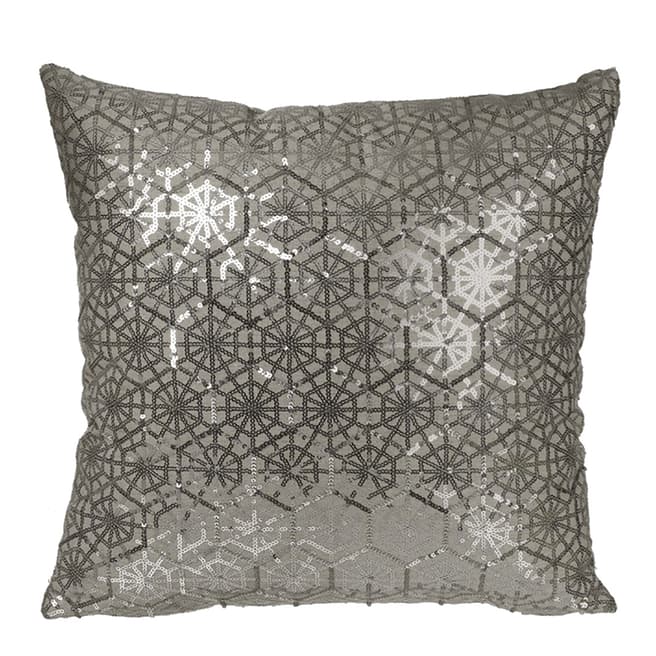 Heaven Sends Silver Snowflakes Cushion 45x45cm