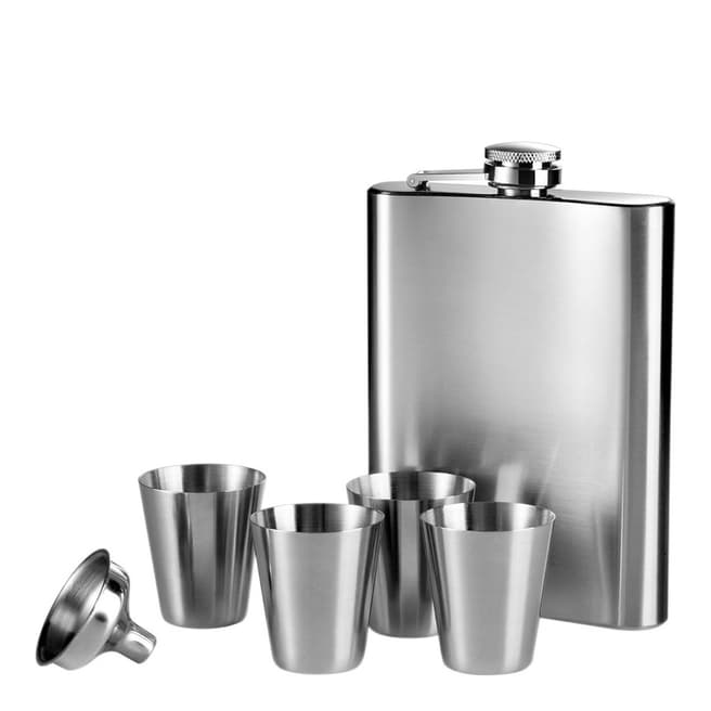 Premier Housewares Stainless Steel Hip Flask Set