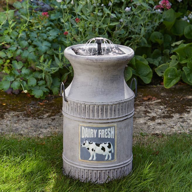 Smart Garden Milk Churn Solar Powered Fountain