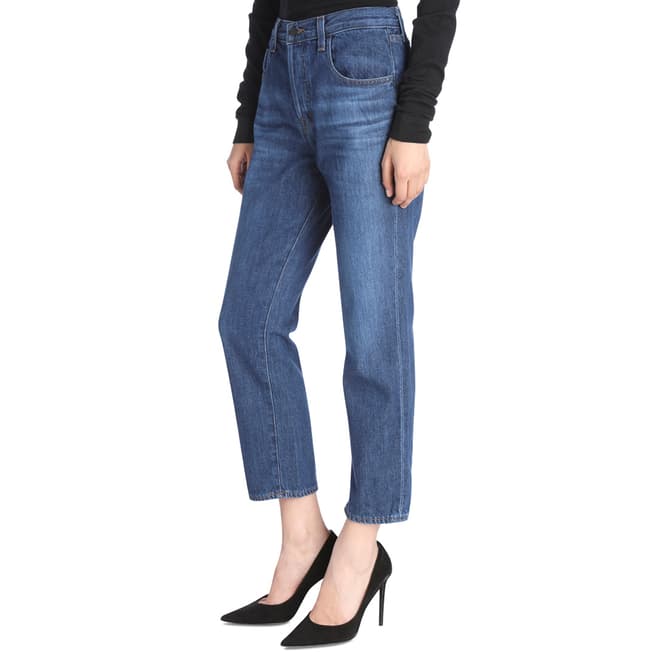 J Brand Roselle Blue Wynne Cropped Straight Jeans