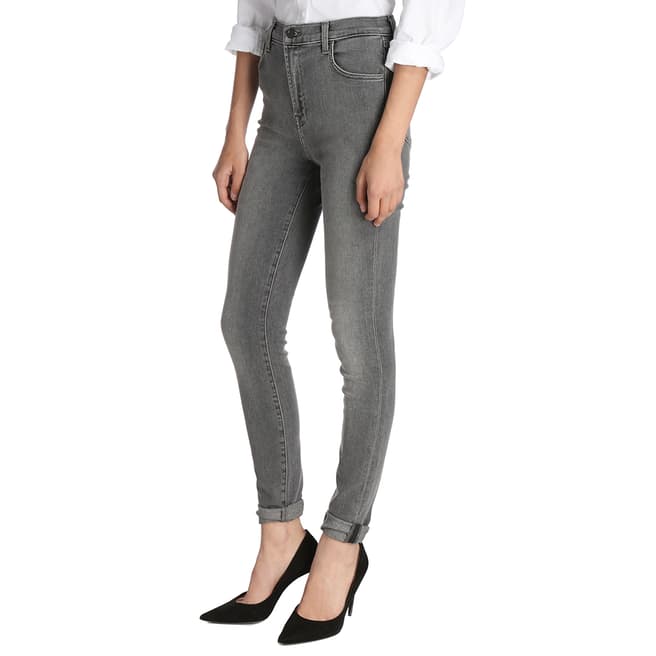 J Brand Grey Carolina Skinny Stretch Jeans
