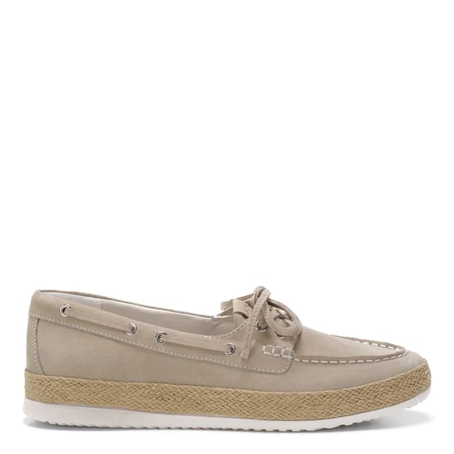Geox Women's Taupe Suede Maedrys Espadrille Moccasins