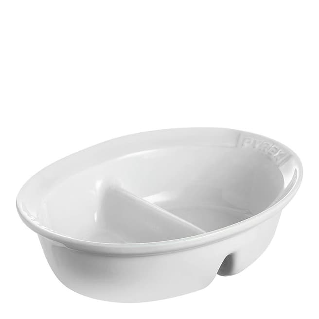Pyrex Impressions Ceramic Divider Dish 28X22cm, White
