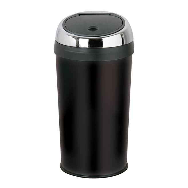Premier Housewares 30L Touch Top Bin with Inner Plastic Bucket, Black