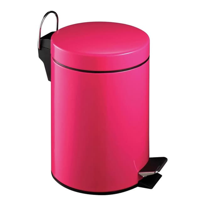 Premier Housewares 3L Pedal Bin, Hot Pink