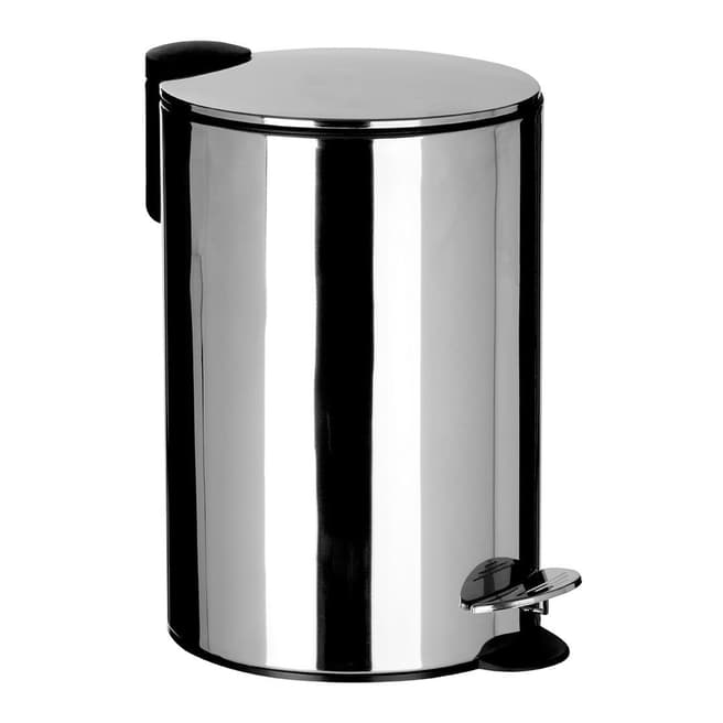 Premier Housewares 12L Pedal Bin with Soft Close Lid, Stainless Steel