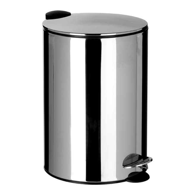 Premier Housewares 20L Pedal Bin with Soft Close Lid, Stainless Steel