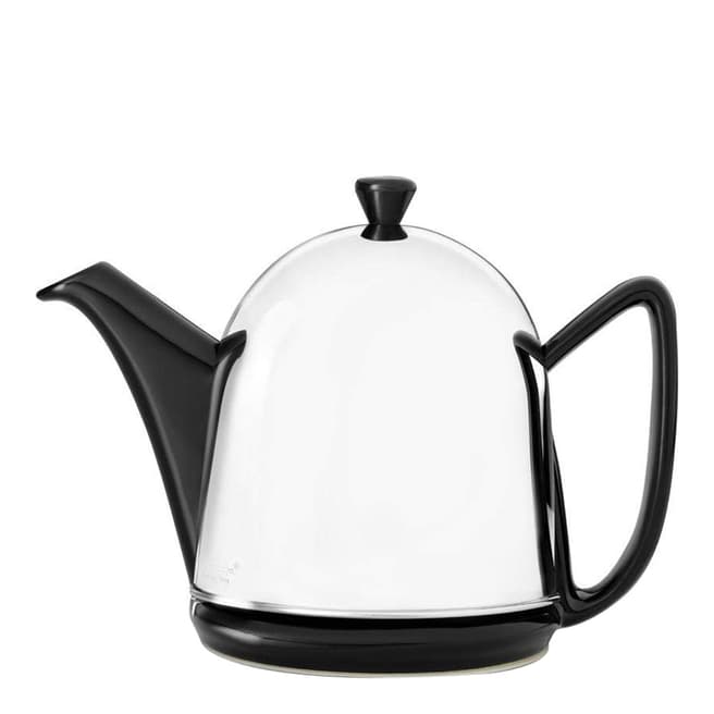Bredemeijier Black/Steel Manto Ceramic Teapot with Steel Cover and Filter 1.0L