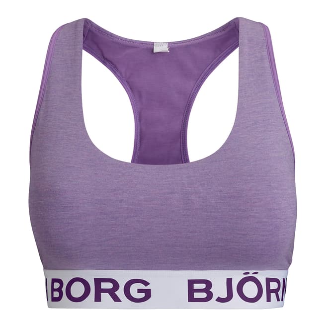BJORN BORG Women's Purple Melange Seasonal Solids Sarah Soft Top