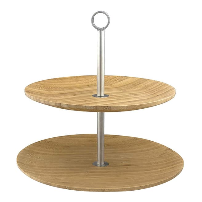 Bredemeijier Bamboo Two-Tier Afternoon Tea Stand 