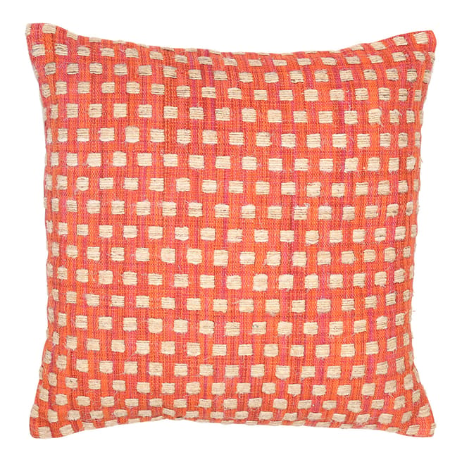 Malini Orange Squares Cushion 45x45cm