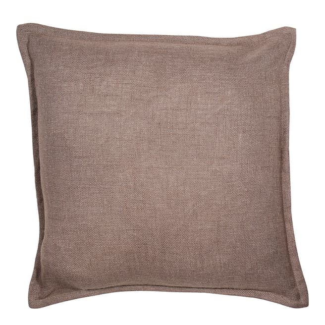 Malini Dark Taupe Cotton Cushion With Flange 45x45cm