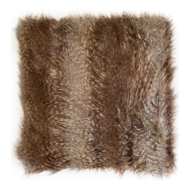 Malini Rust Faux Fur Cushion 50x50cm