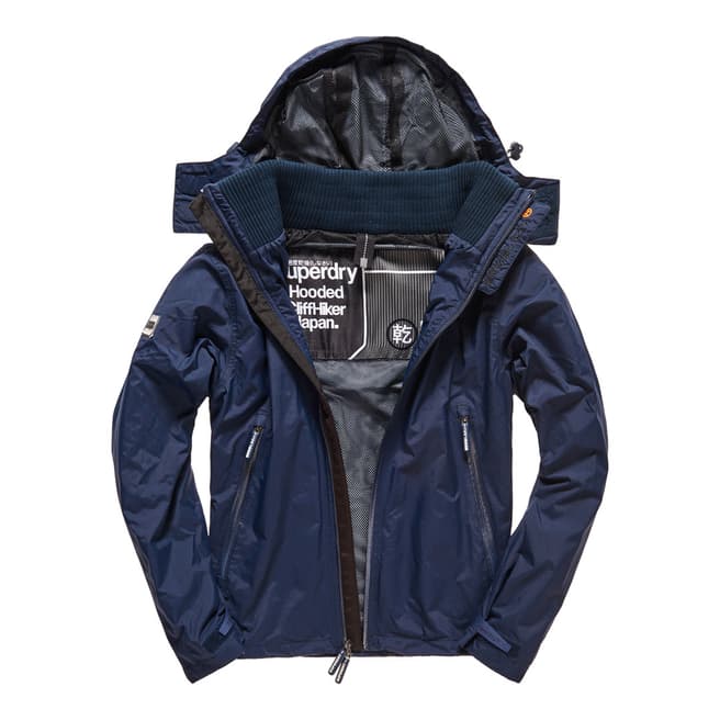 Superdry Navy New Hooded Cliff Hiker Jacket