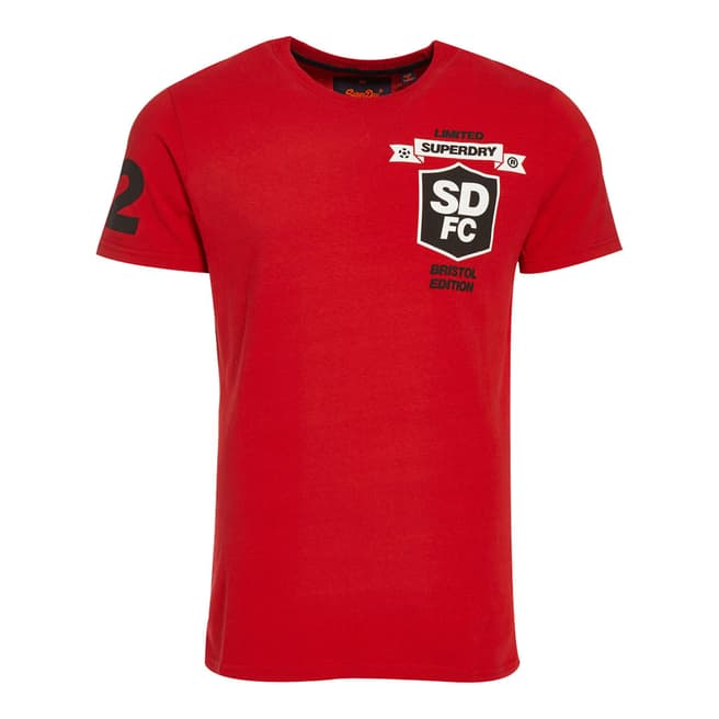 Superdry Red Modern Limited Edition Football Tee