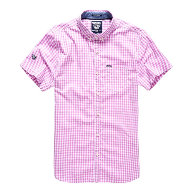 Superdry Light Pink Ultra Lite Oxford Short Sleeve Shirt