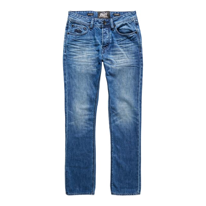 Superdry Blue Office Straight Jeans