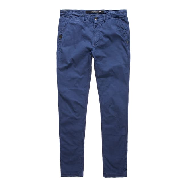 Superdry Blue Surplus Goods Low Rider Chino Trousers