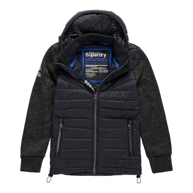 Superdry Black Storm Hybrid Zip Hood Jacket