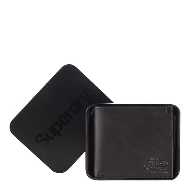Superdry Black Wallet in a Tin