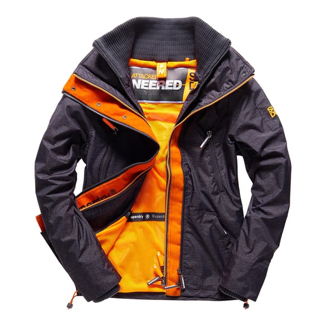 Superdry Dark Grey/Orange Wind Attacker Jacket