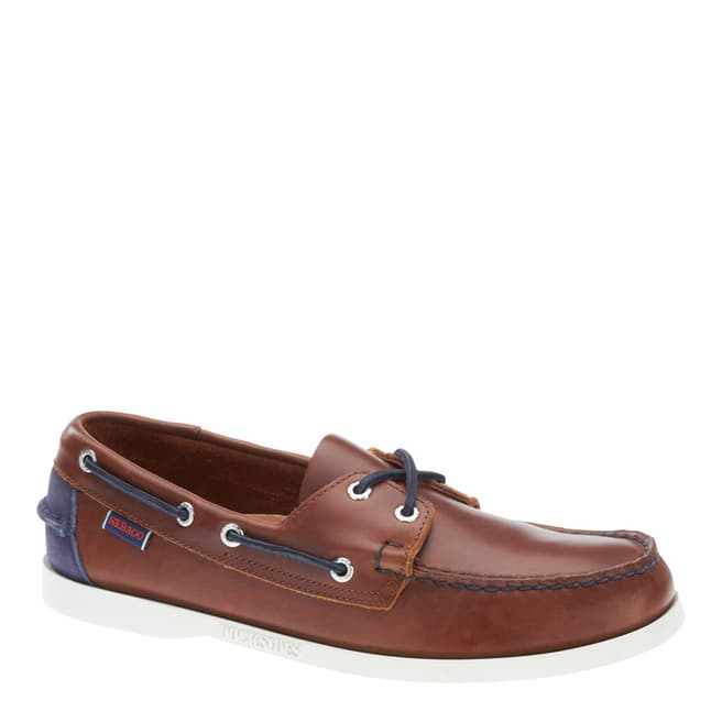 Sebago Men's Brown Leather Spinnaker Boat Shoes