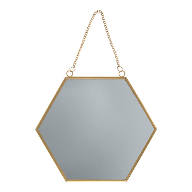 Sass & Belle Touch of Gold Hexagon Mirror 24x27cm