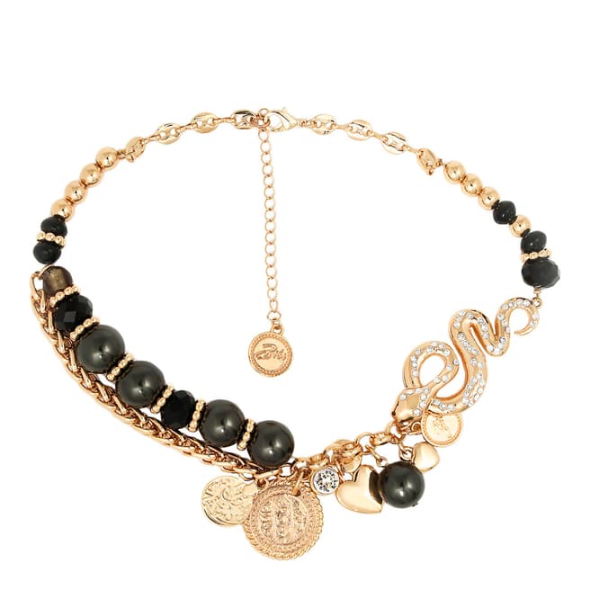 BiBi Bijoux Black/Gold Crystal Necklace