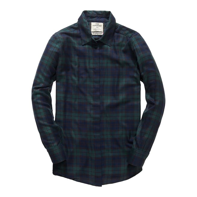 Superdry Alpine Green Check Overall Shirt