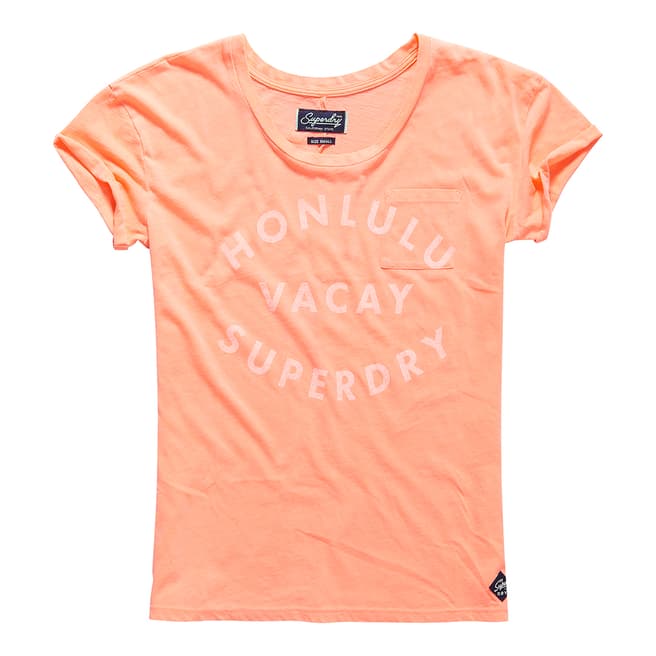 Superdry Coral Punch Graphic Pocket T-Shirt